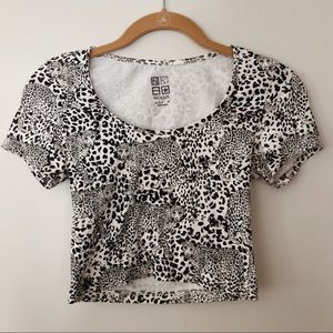 Nollie Cheeta Print Crop Top